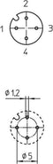 Lutronic 1228 Sensor/actuator steekconnector M12 Aantal polen: 4 Bus, inbouw 1 stuk(s)