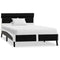 Bedframe met LED kunstleer zwart 90x200 cm