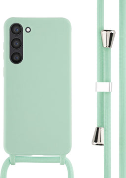 iMoshion Hoesje Geschikt voor Samsung Galaxy S23 Plus Hoesje Met Koord - iMoshion Siliconen hoesje met koord - Mintgroen