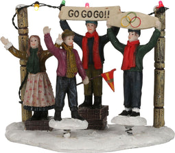 Luville - Cheering people battery operated - Kersthuisjes & Kerstdorpen