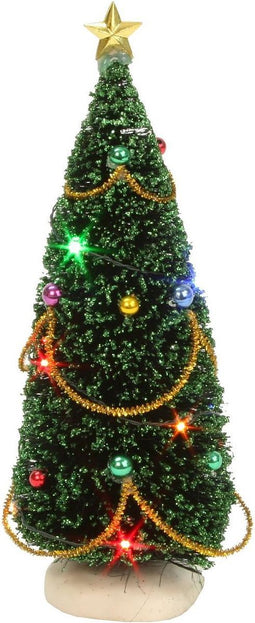 Luville - Christmas tree with flashing lights - h15cm - Kersthuisjes & Kerstdorpen