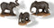 Luville - Elephant family 3 stuks - l11xb6xh8cm - Kersthuisjes & Kerstdorpen