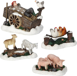Luville - Farm scenery 4 pieces - Kersthuisjes & Kerstdorpen