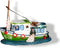Luville - Fishing boat battery operated - l21xb11xh16,5cm - Kersthuisjes & Kerstdorpen