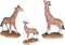 Luville - Giraffe family 3 stuks - l9,5xb4,5xh13cm - Kersthuisjes & Kerstdorpen