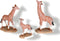 Luville - Giraffe family 3 stuks - l9,5xb4,5xh13cm - Kersthuisjes & Kerstdorpen