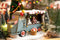 Luville Kerstdorp Miniatuur Balspel op de Kermis - L18 x B9 x H11 cm