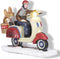 Luville Kerstdorp Miniatuur Broodbezorger - L9 x B4,5 x H8 cm
