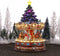 LuVille Kerstdorp Miniatuur Carrousel met Kerstboom - L22 x B22 x H35 cm
