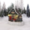 LuVille Kerstdorp Miniatuur Hollands Café - L18 x B17 x H18 cm