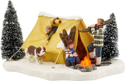 LuVille Kerstdorp Miniatuur Kamperen - L16,5 x B12,5 x H10 cm