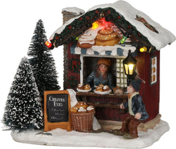 LuVille Kerstdorp Miniatuur Kaneelbroodjes - L12 x B9 x H11 cm