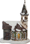 LuVille Kerstdorp Miniatuur Kerk St. Charlier - L17 x B14 x H24 cm