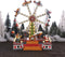 Luville Kerstdorp Miniatuur Kermisattractie met Vliegtuigjes - L27,5 x B23,5 x H35,5 cm
