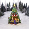 LuVille Kerstdorp Miniatuur Kerstkraam in Boomvorm - L23 x B22 x H33 cm
