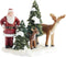 LuVille Kerstdorp Miniatuur Kerstman met Herten - L9 x B8 x H9 cm