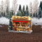 LuVille Kerstdorp Miniatuur Oliebollenkraam - L17 x B6 x H12 cm