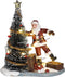 LuVille Kerstdorp Miniatuur Onhandige Kerstman - L9,5 x B6 x H10 cm
