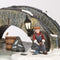 Luville Kerstdorp Miniatuur Schaatsen bij de Brug - L19 x B11,5 x H6,5 cm