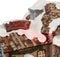 Luville Kerstdorp Miniatuur Sint Bernard Hondenkennel - L24 x B17 x H16,5 cm