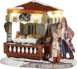 Luville - Olives market battery operated - l12xb9xh10cm - Kersthuisjes & Kerstdorpen