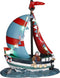 Luville - Sailboat battery operated - l14,5xb8,5xh18cm - Kersthuisjes & Kerstdorpen