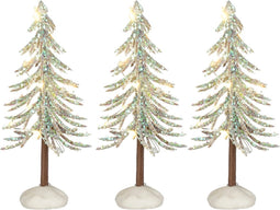 Luville - Snowy Tree White Lighted - Set of 3