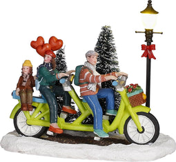 Luville - Tandem battery operated - l13xb8,5xh11cm - Kersthuisjes & Kerstdorpen