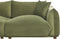 LUVOS - Driezitsbank - Groen - Fluweel