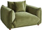 LUVOS - Fauteuil - Groen - Fluweel