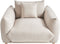LUVOS - Fauteuil - Lichtbeige - Stof