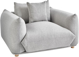 LUVOS - Fauteuil - Lichtgrijs - Stof