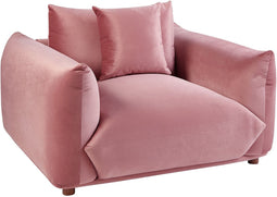 LUVOS - Fauteuil - Roze - Fluweel
