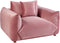 LUVOS - Fauteuil - Roze - Fluweel