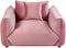 LUVOS - Fauteuil - Roze - Fluweel