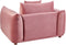 LUVOS - Fauteuil - Roze - Fluweel