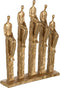 J-Line decoratie 5 Figuren Op Voet - polyresin - goud