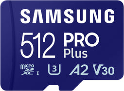 Samsung Pro Plus - microSDXC (2023) 512GB - UHS-I 180 MB/s - Blauw