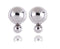 Oorbellen - Dubbele Parel - Zilver - 3 mm