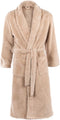 Luxe badjas - unisex - s/m - Beige - Pluche - Extra Zacht