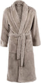 Luxe badjas - unisex - s/m - Taupe - Pluche - Extra Zacht