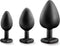 Luxe Bling anaalplug set - Rood