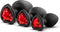 Luxe Bling anaalplug set - Rood