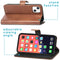 Luxe Bookcase iPhone 13 - Bruin