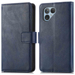 Luxe Bookcase voor de Fairphone 5 - Donkerblauw