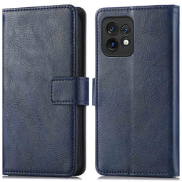 Luxe Bookcase voor de Motorola Edge 40 Pro - Donkerblauw
