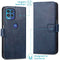 Luxe Bookcase voor de Motorola Moto G100 - Donkerblauw