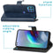 Luxe Bookcase voor de Motorola Moto G100 - Donkerblauw