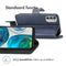 Luxe Bookcase voor de Motorola Moto G53 - Donkerblauw
