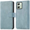Luxe Bookcase voor de Motorola Moto G54 - Lichtblauw